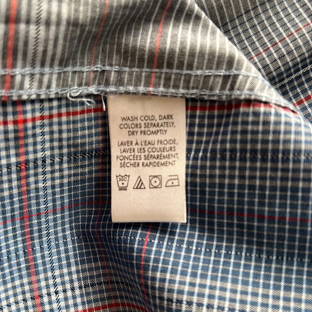 Calvin Klein plaid shirt sleeve button down - Picture 5 of 5